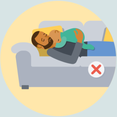 Lift the baby for safer sleep
